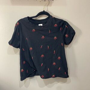 Maeve Black Tee with pepper